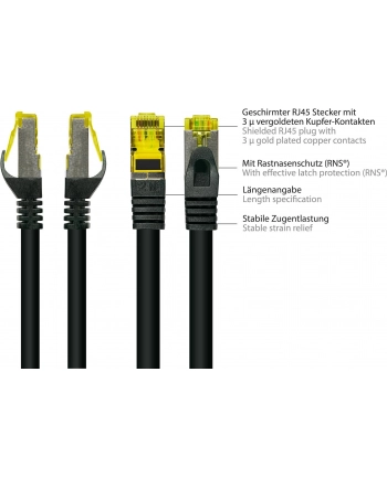 Kabel sieciowy Cat7 SFTP black 7,5m nr 1