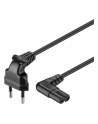 goobay - kabel zasilający euro 2-pin - kątowy 90 stopni - czarny - 1 m - nr 5