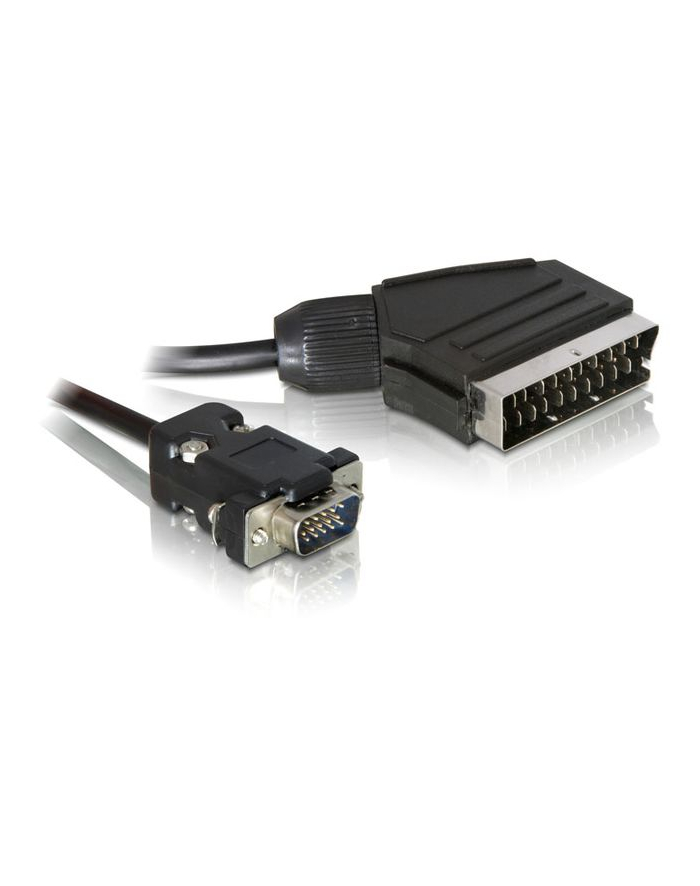 Delock Kabel Video Scart -> VGA black 2m główny