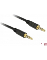 Delock Kabel Audio 3.5mm męski/męski 4-pin czarny 1.0m - nr 12