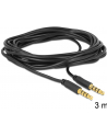 Delock Kabel Audio 3.5mm męski/męski 4-pin czarny 3.0m - nr 14