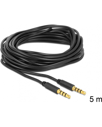 Delock Kabel Audio 3.5mm męski/męski 4-pin czarny 5.0m