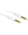 Delock Kabel Audio 3.5mm męski/męski 4-pin biały 5.0m - nr 1