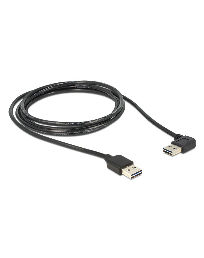 Delock USB 2.0 A-A 90° Easy USB - bk 1m główny