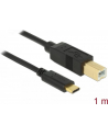 DeLOCK Delock USB 2.0 - Typ B - Typ C - 1m - czarny - nr 25