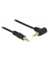 Delock Kabel Audio 3.5mm męski/męski kątowy czarny 0.5m - nr 1