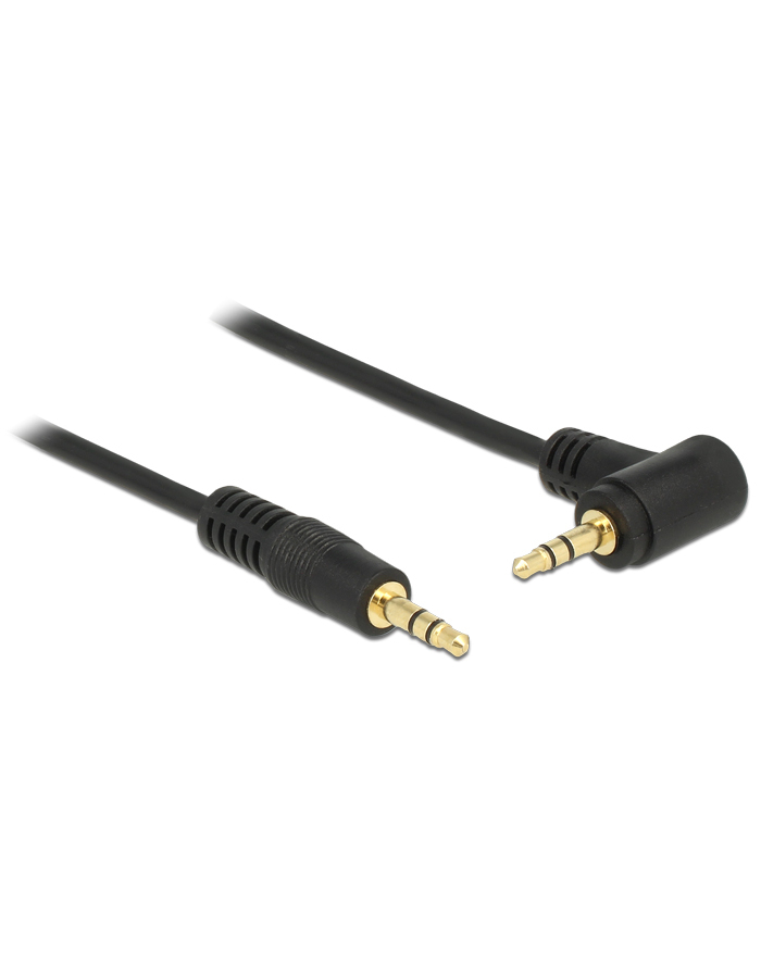 Delock Kabel Audio 3.5mm męski/męski kątowy czarny 1.0m główny