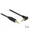 Delock Kabel Audio 3.5mm męski/męski kątowy czarny 3.0m - nr 12