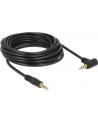 Delock Kabel Audio 3.5mm męski/męski kątowy czarny 5.0m - nr 12