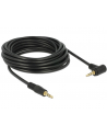 Delock Kabel Audio 3.5mm męski/męski kątowy czarny 5.0m - nr 7