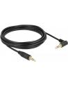 Delock Kabel Audio 3.5mm męski/męski kątowy czarny 5.0m - nr 9