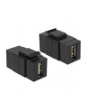 DeLOCK Keystone Easy USB 2.0 Wt-Wt A - czarny - nr 1