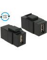 DeLOCK Keystone Easy USB 2.0 Wt-Wt A - czarny - nr 3