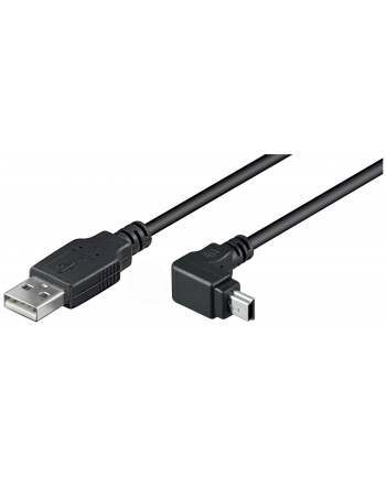 goobay USB ->Mini USB 5p 90 stopni black 1,8m - St.A>St.B Mini
