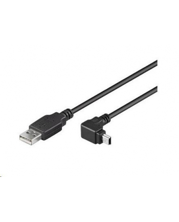 goobay USB ->Mini USB 5p 90 stopni black 1,8m - St.A>St.B Mini