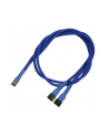 Nanoxia 3-Pin Molex rozgałęźnik 60cm blue - nr 1