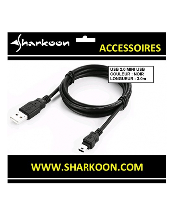 Sharkoon USB 2.0 A-B Mini black 3,0m