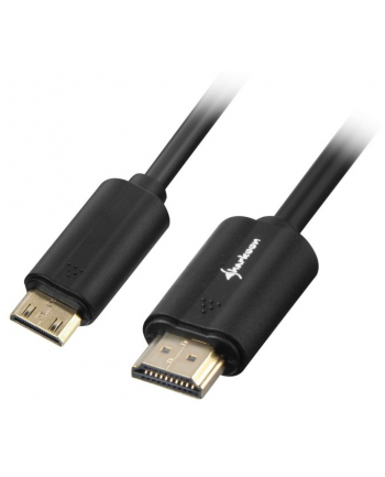 Sharkoon kabel HDMI -> mini HDMI 4K czarny 3.0m - A-C