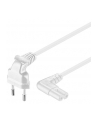 goobay - kabel zasilający euro 2-pin - kątowy 90 stopni - biały - 3 m - nr 1