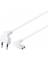 goobay - kabel zasilający euro 2-pin - kątowy 90 stopni - biały - 3 m - nr 5