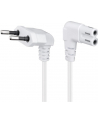 goobay - kabel zasilający euro 2-pin - kątowy 90 stopni - biały - 3 m - nr 6