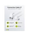 goobay - kabel zasilający euro 2-pin - kątowy 90 stopni - biały - 3 m - nr 8