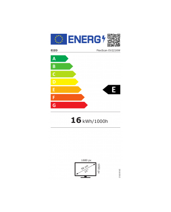 Eizo 22 L EV2216WFS3-BK LED VGA DVI