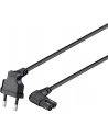 goobay - kabel zasilający euro 2-pin - kątowy 90 stopni - czarny - 2 m - nr 15