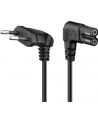 goobay - kabel zasilający euro 2-pin - kątowy 90 stopni - czarny - 2 m - nr 16