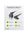 goobay - kabel zasilający euro 2-pin - kątowy 90 stopni - czarny - 2 m - nr 20