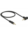 Delock Kabel Audio 3.5mm męski/męski kątowy czarny 0.5m - nr 1