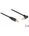 Delock Kabel Audio 3.5mm męski/męski kątowy czarny 5.0m - nr 16