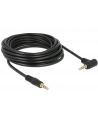 Delock Kabel Audio 3.5mm męski/męski kątowy czarny 5.0m - nr 1