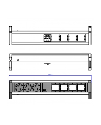 Bachmann DESK 3x Gniazda 4xABD GST18