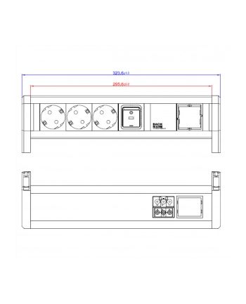 Bachmann DESK 1xprzełącznik 3x Gniazda 1xABD GST1