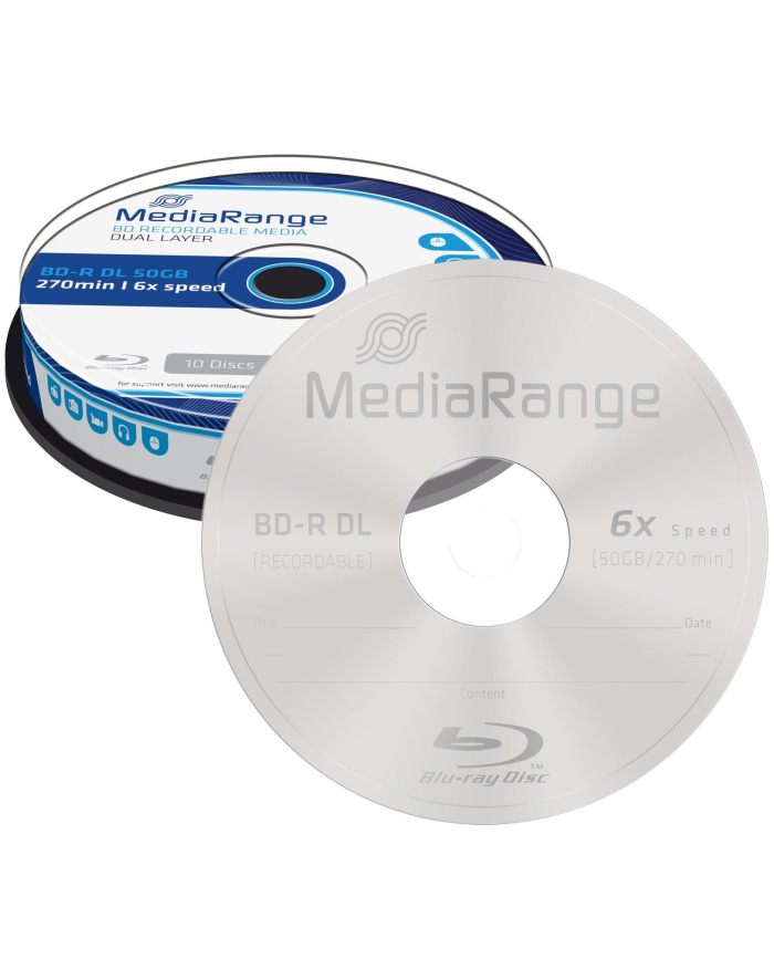 BD-R DL 6x CB 50GB MediaR 10 sztuk główny
