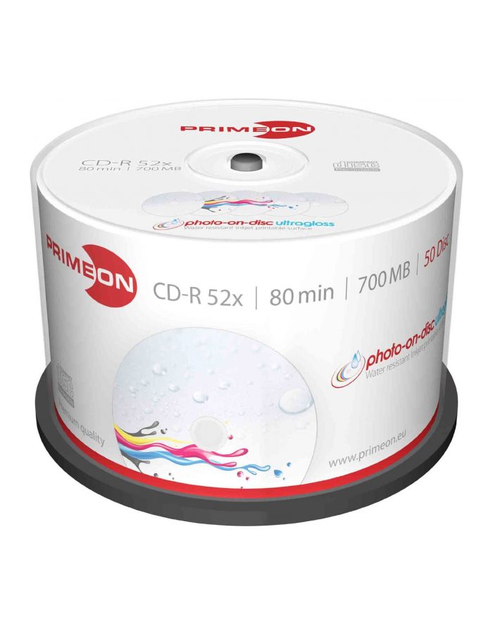 PRIMEON CD-R 700 MB 52x, CD-R - 50 sztuk - 2761109 główny