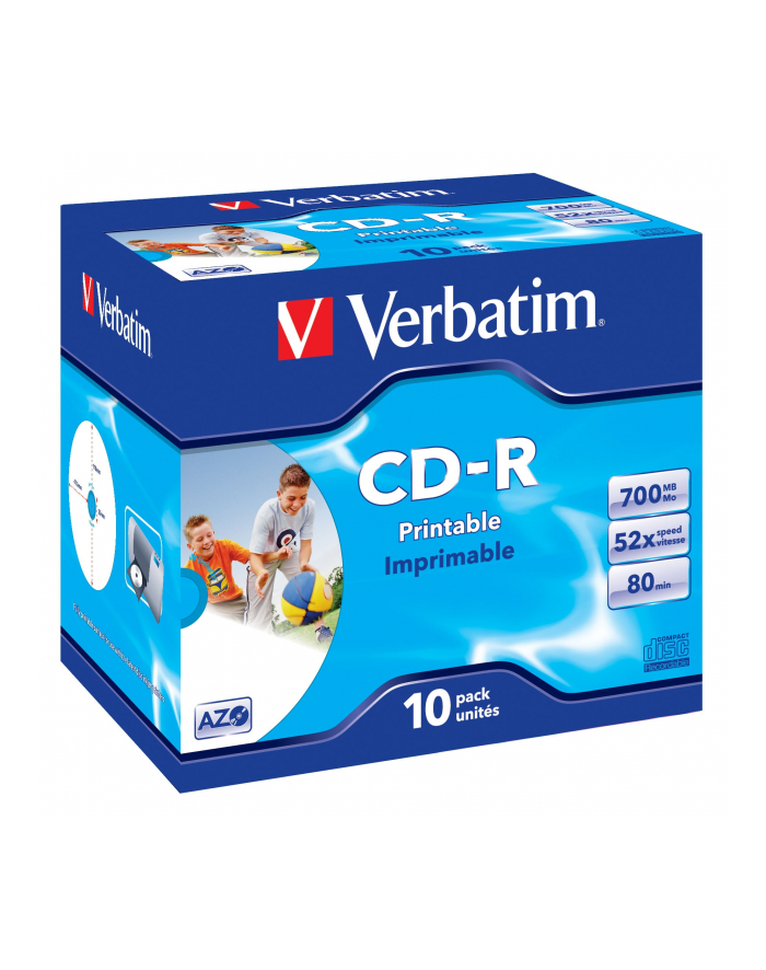 CDR 52x JC 700MB Verbatim Pr. DL+ 10 sztuk główny