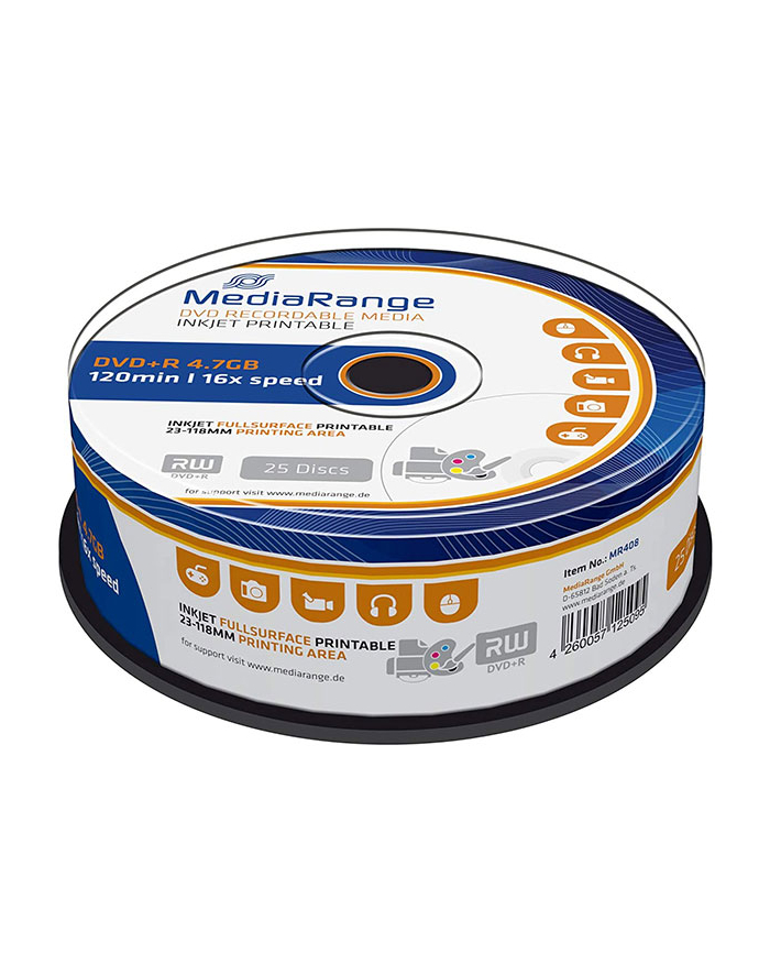 DVD+R 16x SP 4,7GB MediaR. Pr. 25 sztuk główny