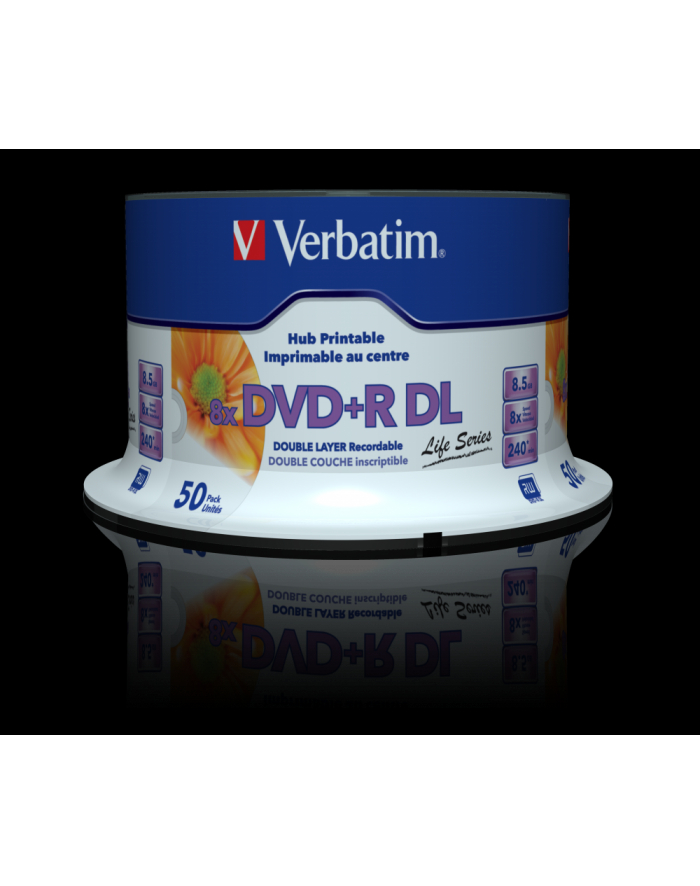 DVD+DL 8x CB 8,5GB Verbatim Pr wide 50 sztuk główny