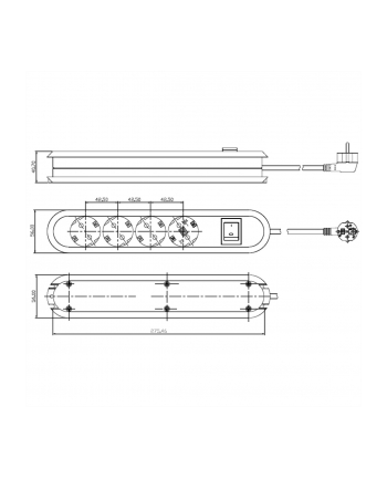 Bachmann SMART 4x Gniazda white 1xprzełącznik