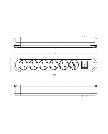 Bachmann SMART 6x Gniazd braun 1xprzełącznik