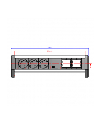 Bachmann DESK 3x Gniazda 2xABD GST18