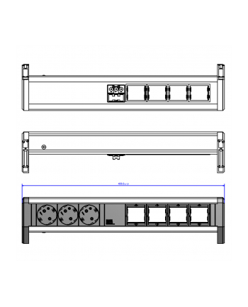 Bachmann DESK 3x Gniazda 4xABD GST18