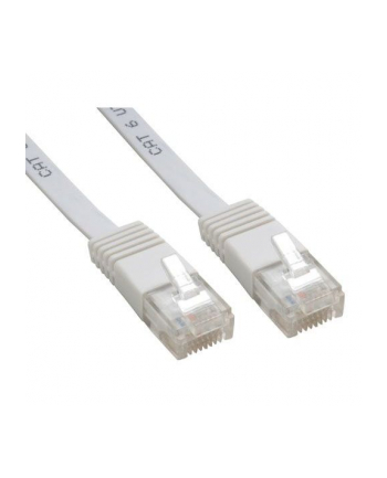 Kabel sieciowy Cat6 UTP płaski biały 15m