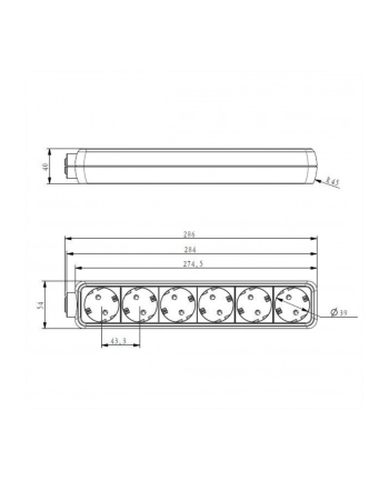 Bachmann SELLY 6x Gniazd white Strom 1,5m