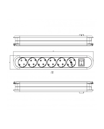 Bachmann SMART 6x Gniazd braun 1xprzełącznik