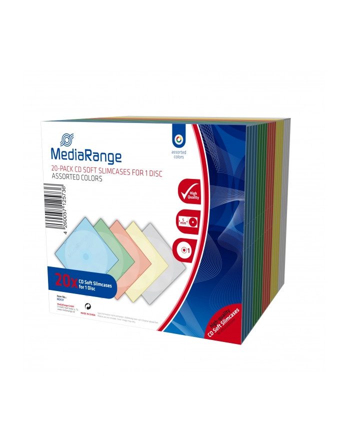 CD/DVD Soft-Slimcase Color 5x4 20 sztuk główny