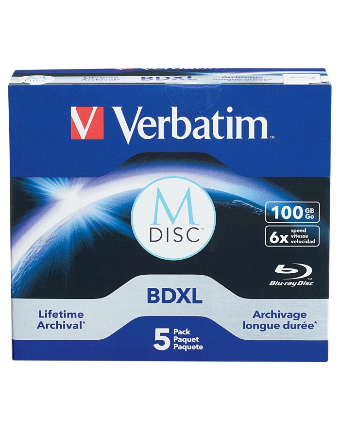 Verbatim BD-R 100GB M-Disc - 5 sztuk główny
