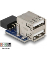 Delock USB Pinheader blue > 2x USB 2.0 blue - nr 21